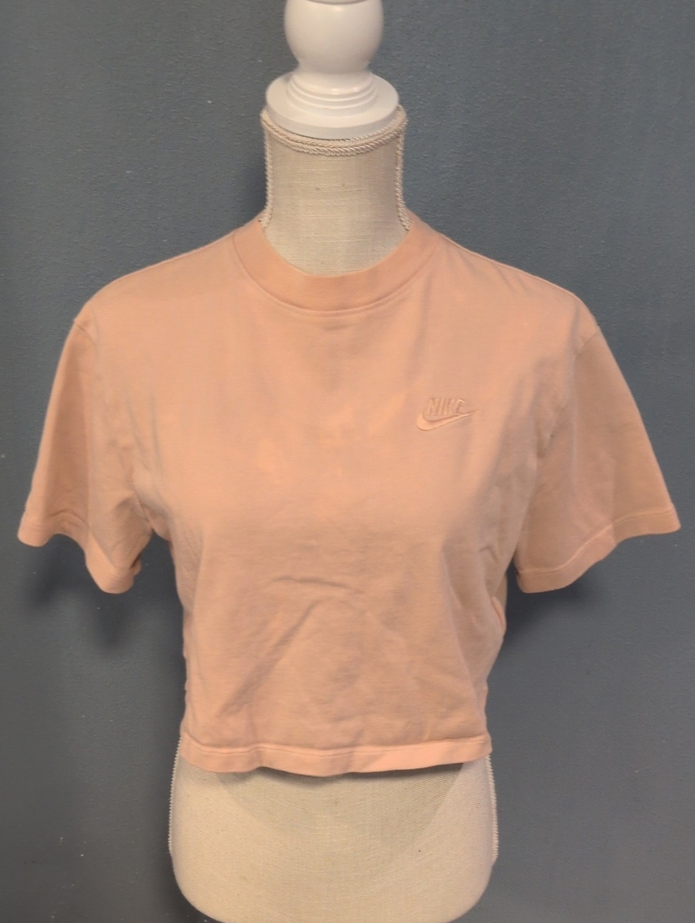 Nike Cropped Thick 100% Cotton Crewneck Short Sleeve Shirt Streetwear Athletic